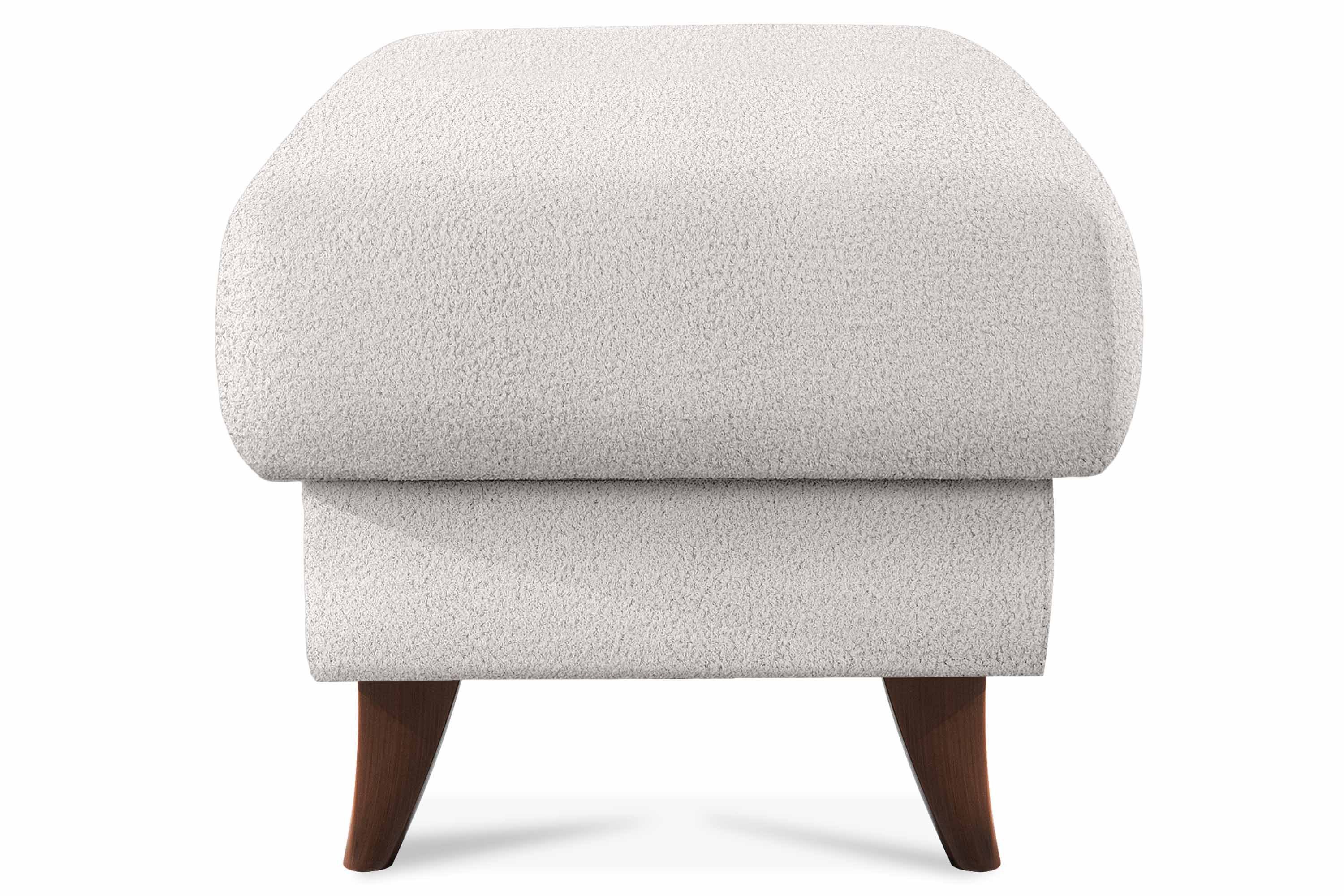 KONSIMO® Fußhocker Sitzhocker mit Stauraum GUSTAVO, hergestellt in der EU, handgefertigt, braun Füße, Polsterhocker, Elegant