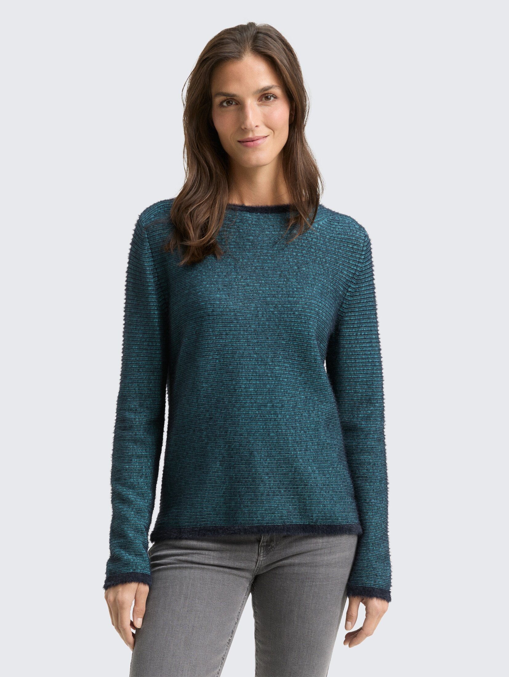 TOM TAILOR Strickpullover Pullover & Strickjacken Strickpullover aus Federg günstig online kaufen