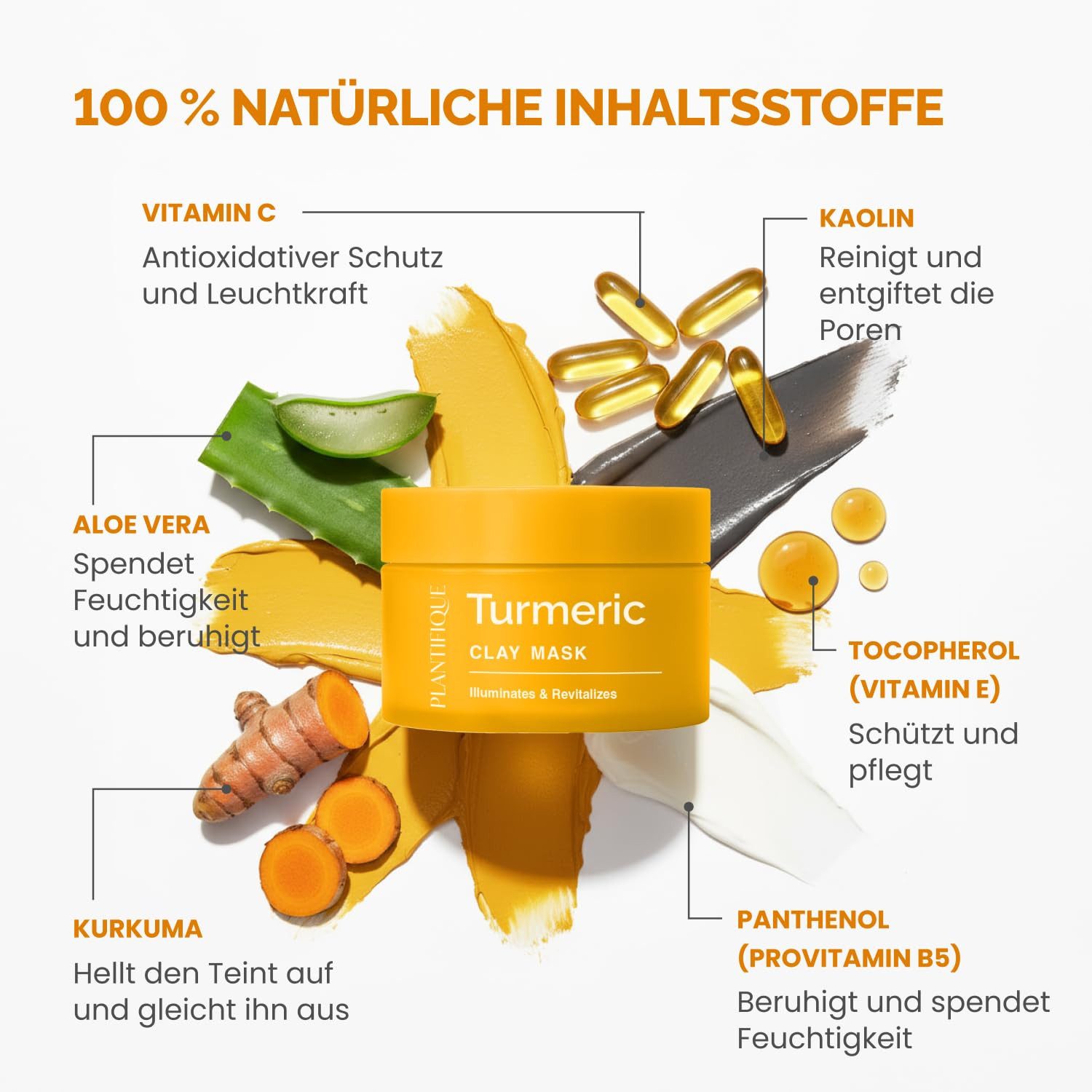 PLANTIFIQUE Gesichtsmaske Koreanische Gesichtsmaske mit Avocado, Fango & Superfoods – 110 g Korean Clay Face & Body Mask, Tonerde Maske Körper und Gesicht Anti Pickel Poren Mitesserentferner