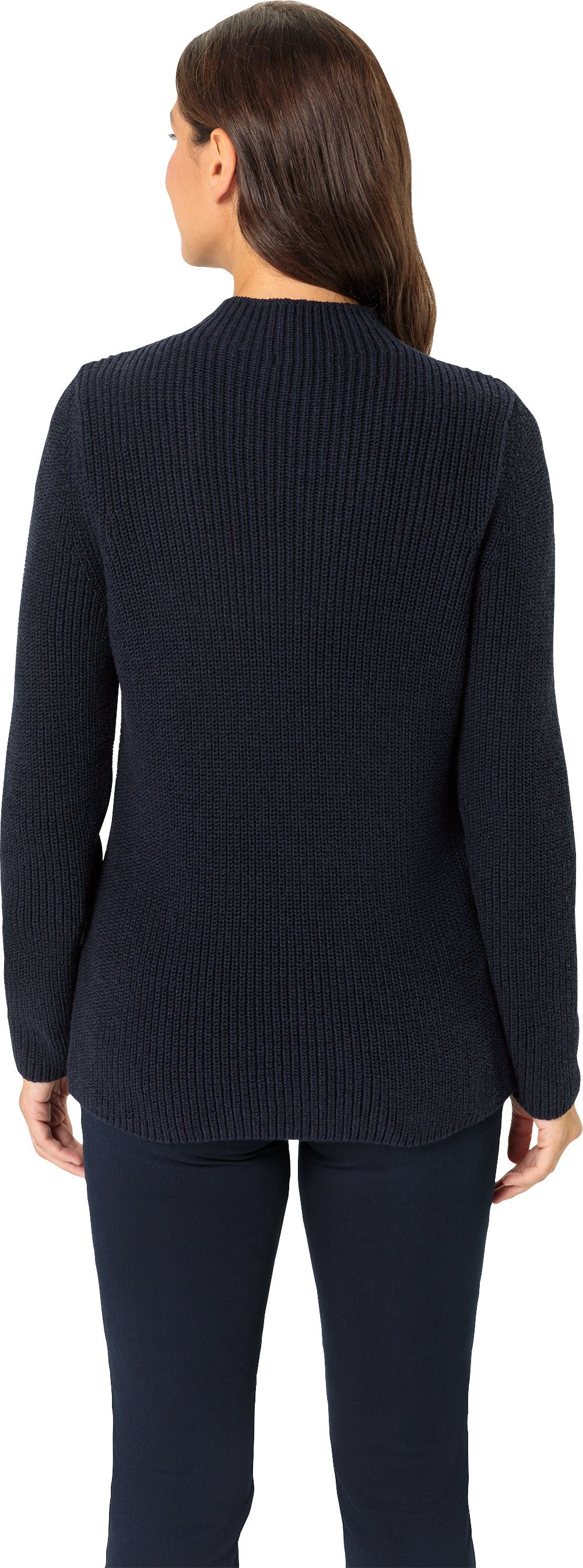 Emilia Parker Stehkragenpullover mit effektvollem Patentstrick