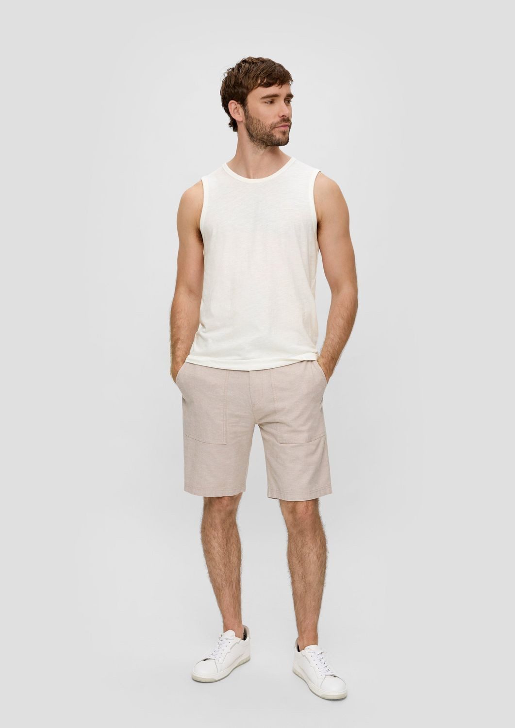 s.Oliver T-Shirt ärmelloses Shirt Flammgarn, Jersey, günstig online kaufen