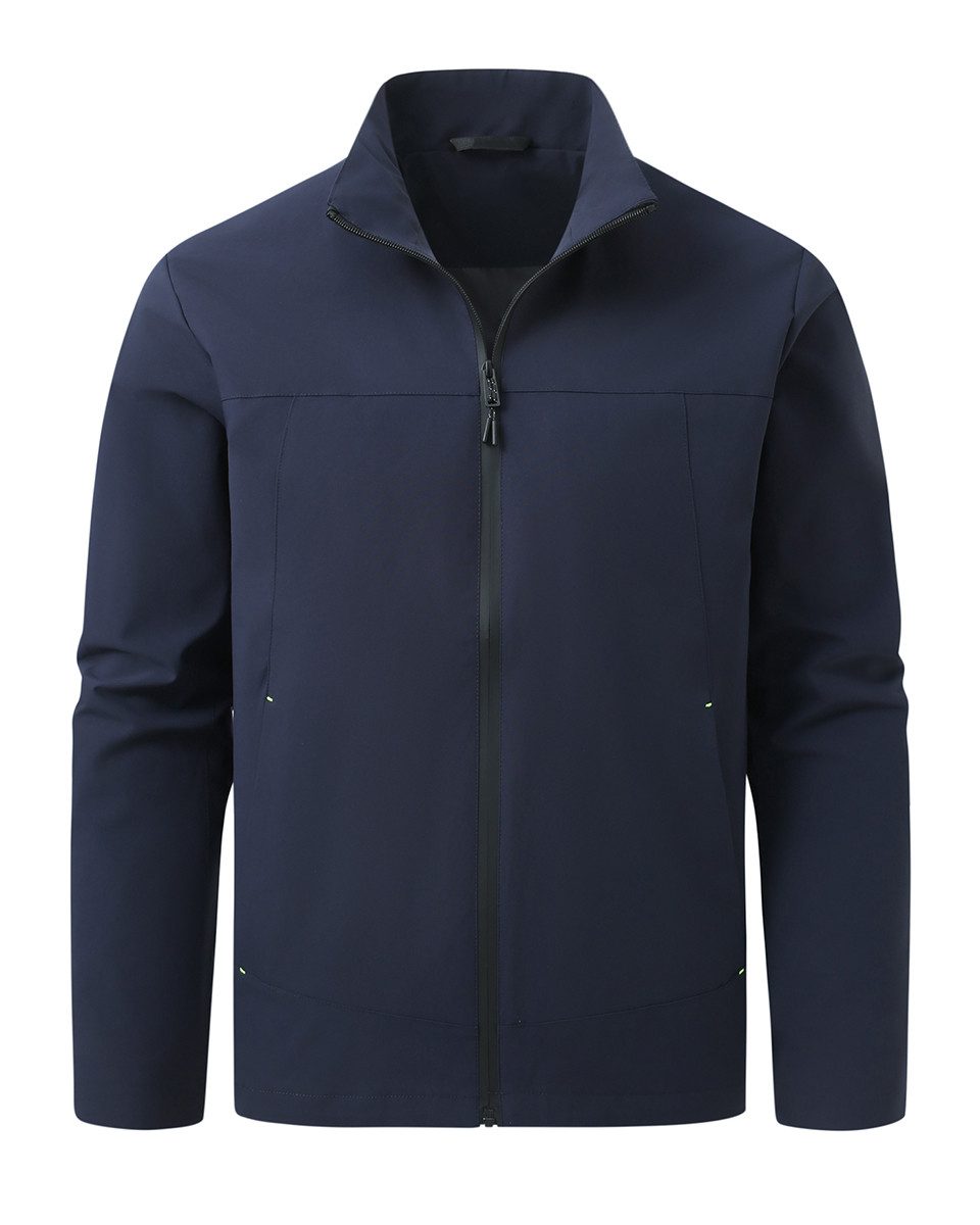 Allthemen Bomberjacke Herren Übergangsjacke Relaxed Fit mit Stehkragen und Reißverschluss