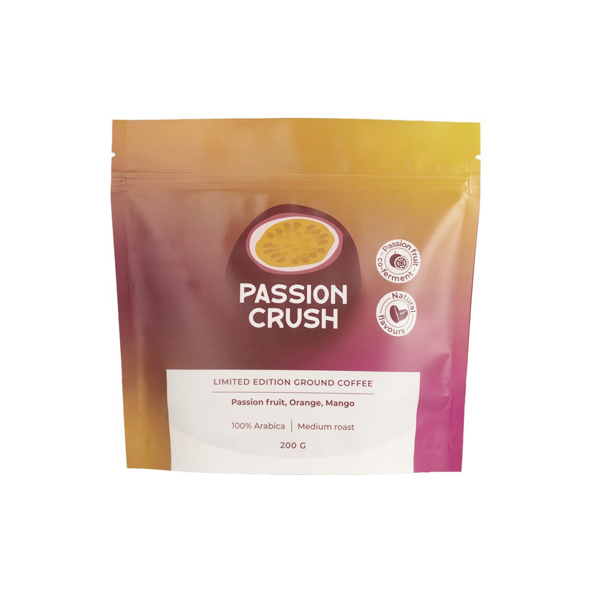 Coffee Friend Kaffee Limited Edition gemahlener Kaffee Passion Crush (Passionsfrucht-Koferm