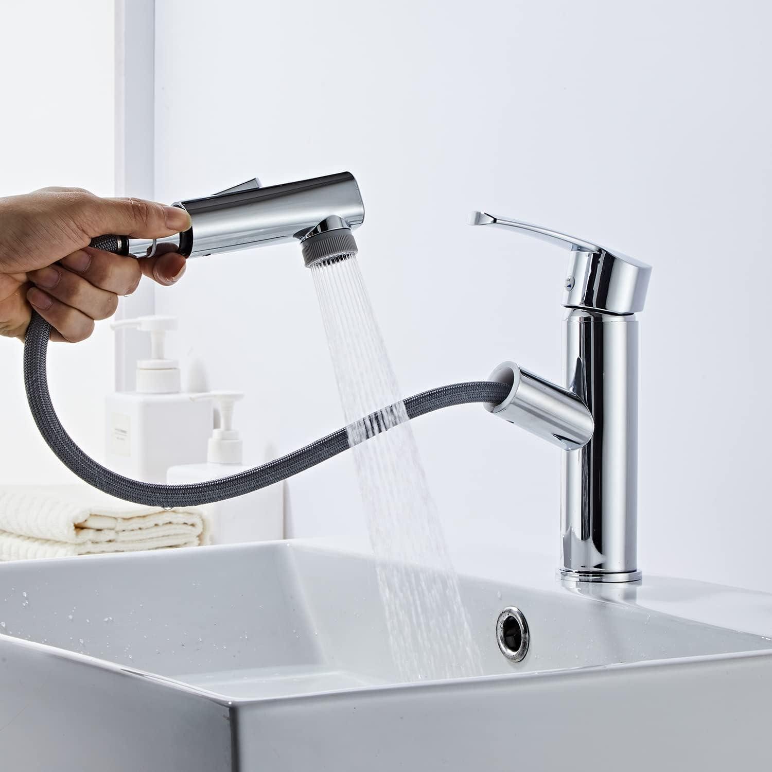 LuxusKollektion Waschtischarmatur Wasserhahn mit herausziehbarer Waschtisch günstig online kaufen