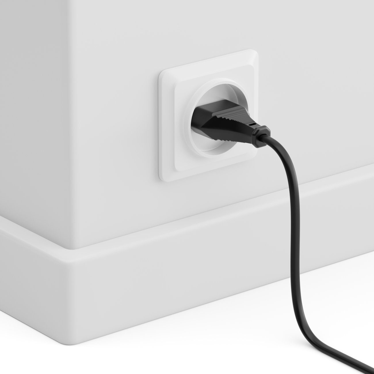 deleyCON deleyCON 2m Netzkabel Stromkabel Eurostecker - C7 Buchse Stromkabel – Bild 4 von 5