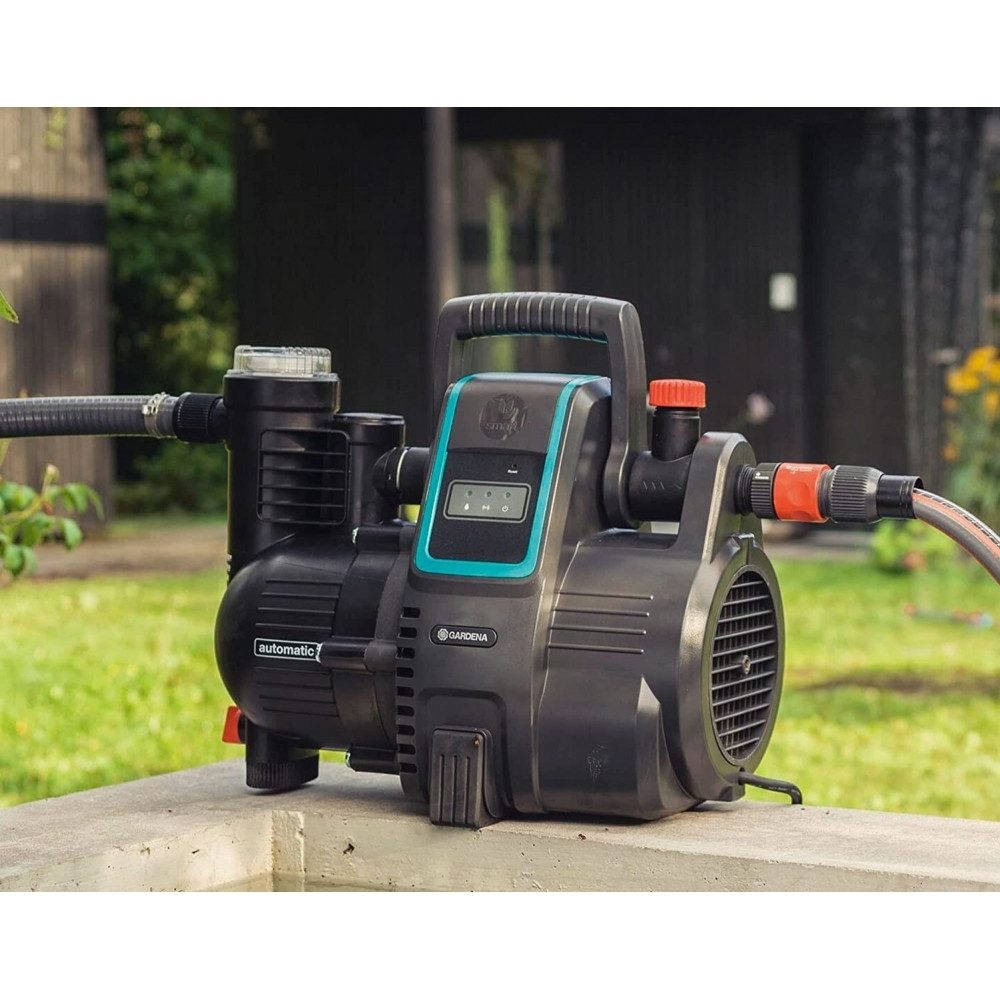 GARDENA Bewässerungssteuerung Gardena smart Haus- & Gartenautomat Elektro-Hauswasserautomat, Integrierter Trockenlaufschutz