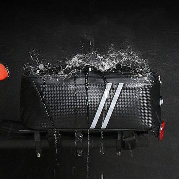 Bedee Fahrradtasche Fahrrad Gepäckträgertasche, Tasche Fahrrad, Fahrradtaschen Hinten (und wasserdichtem Reißverschluss, 1-tlg., mit Reflexstreifen), für Fahrradtransportartikel