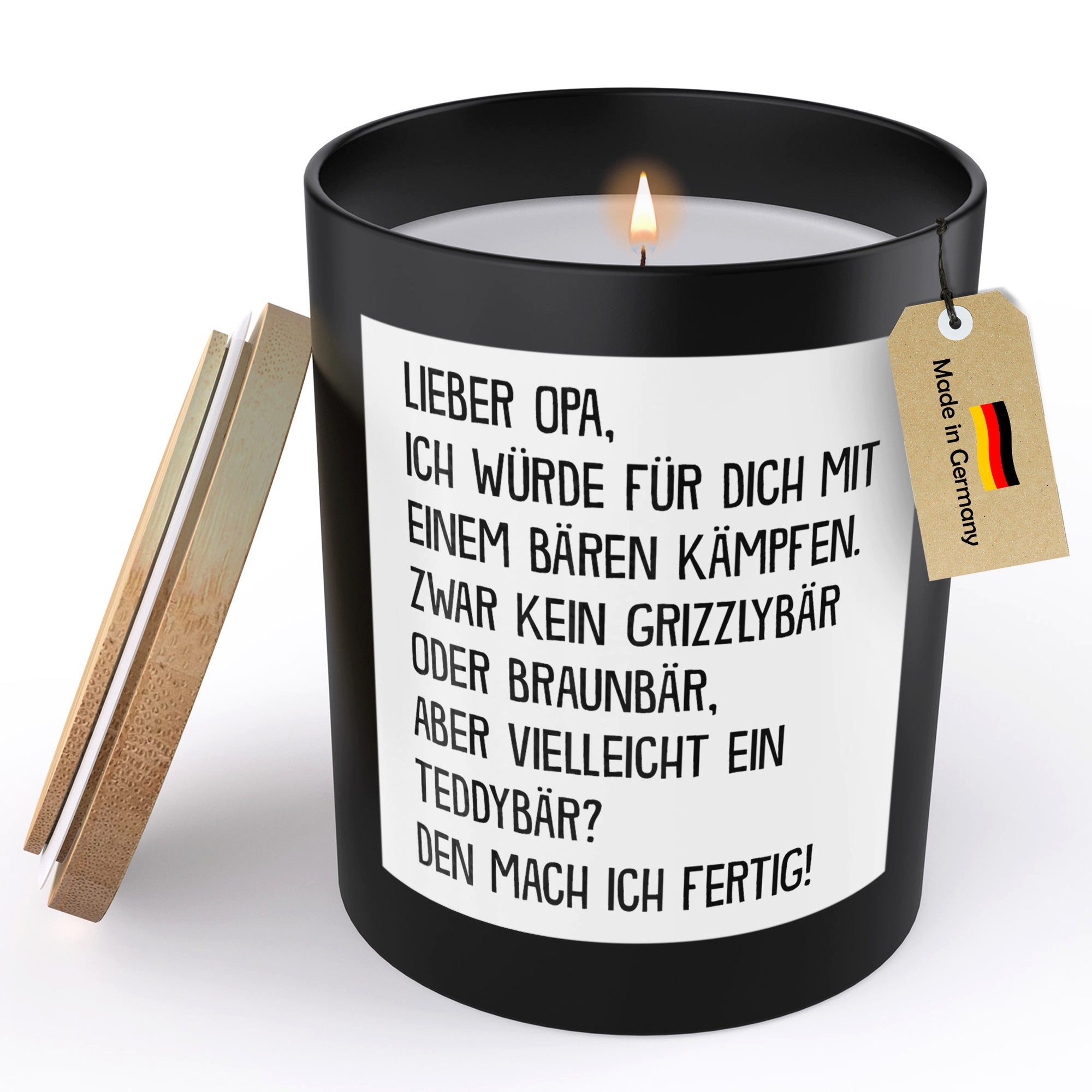 Duftkerze Deko Opa Geschenk Geburtstag Weihnachten Rente Mann Grossvater Spruch