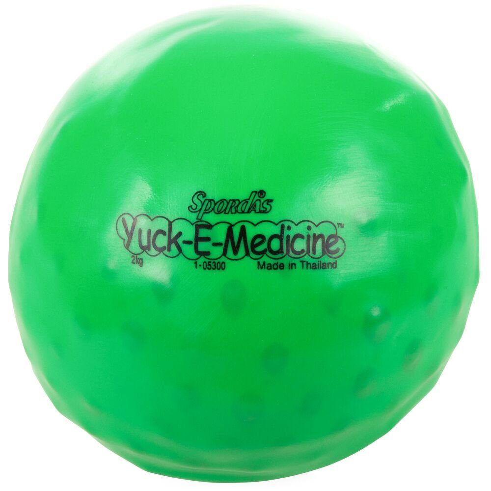 Spordas Medizinball Medizinball Yuck-E-Medicine, Der Medizinball, der sich dem Körper anpasst 2 kg, ø 16 cm, Grün