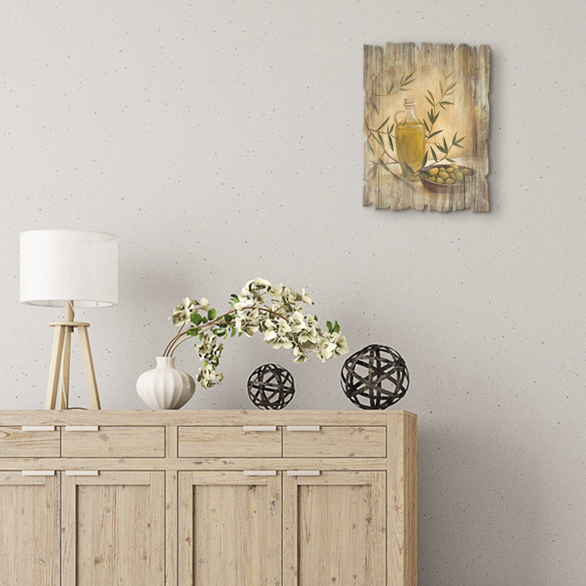 Artland Holzbild Oliven und Zitronen, Arrangements (1 St)