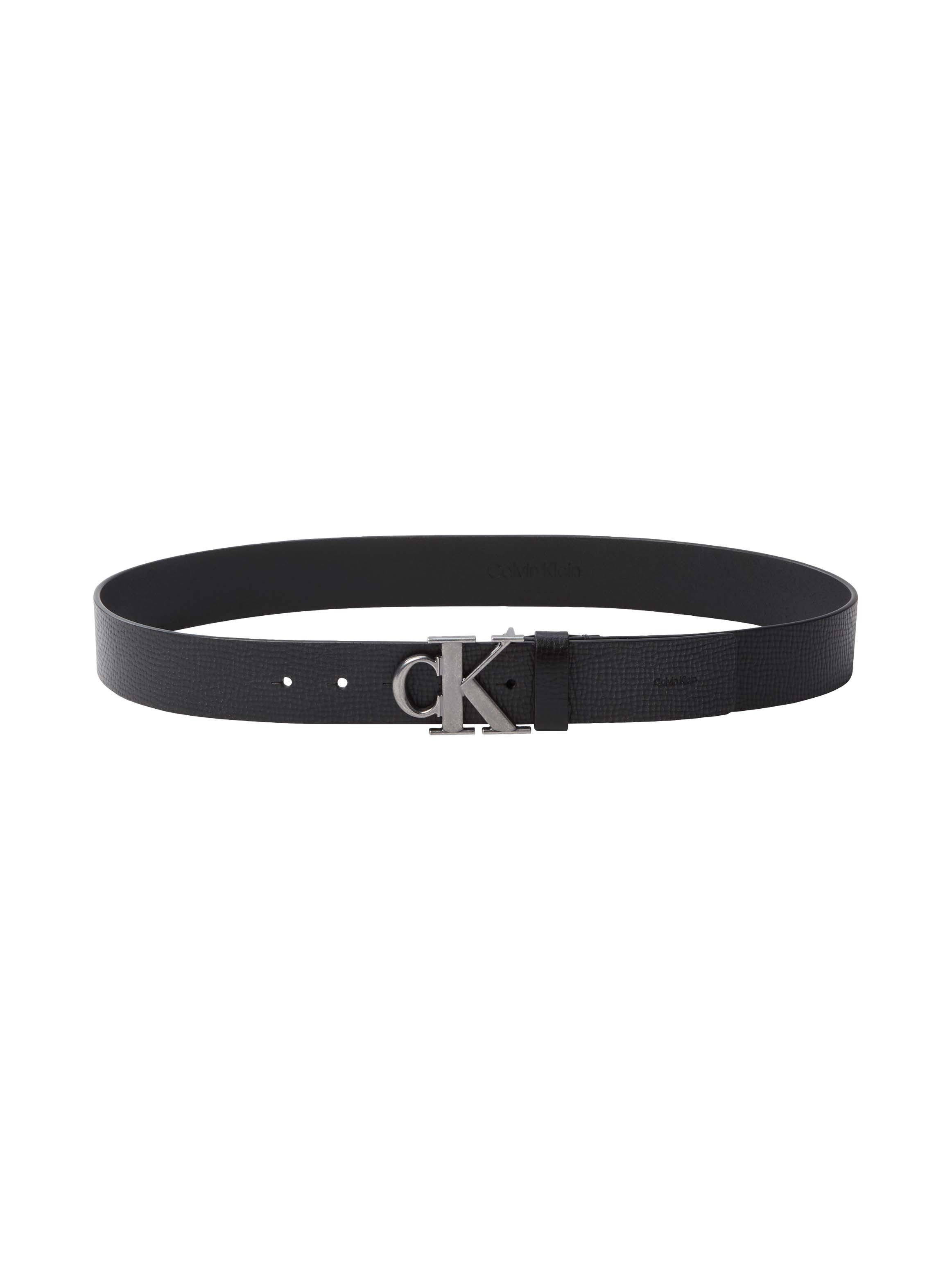 Calvin Klein Ledergürtel CK BUCKLE 40MM FIXED Größenverstellbar mit Metallschließe