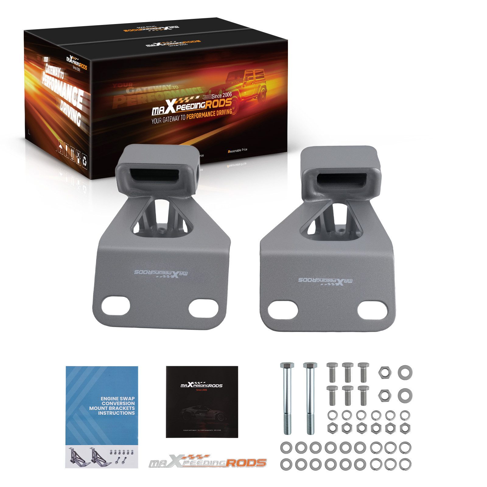 maXpeedingrods Motorhalterung, Engine Mounts Brackets Kit for Chevy C10 GMC Truck small Block V8