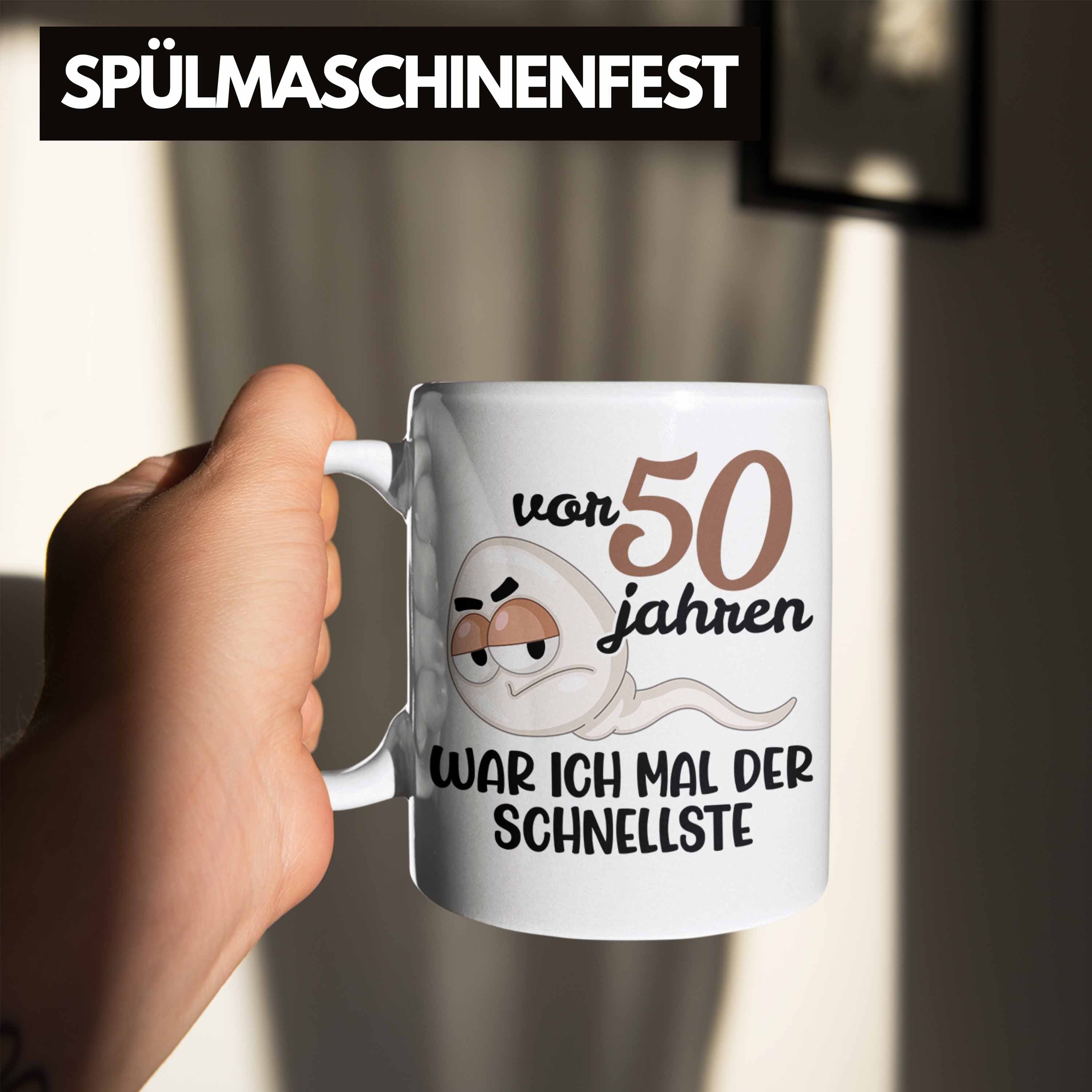 Tasse Lustig Weiss 50 Mann - Jahre Vater Trendation Geschenke Geschenkidee Vater Tasse 50 Trendation Alt Geschenk Mann Geburtstag Männer 50. Männer 50er