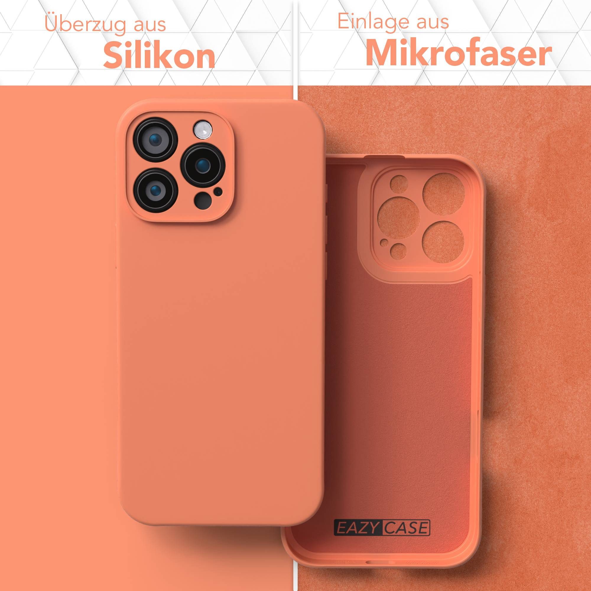 EAZY CASE Handyhülle für Apple iPhone 16 Pro Max Hülle Silikon 6,9 Zoll, Schutzhülle mit Kameraschutz Telefonhülle elastisch Bumper tpu Orange – Bild 3 von 5