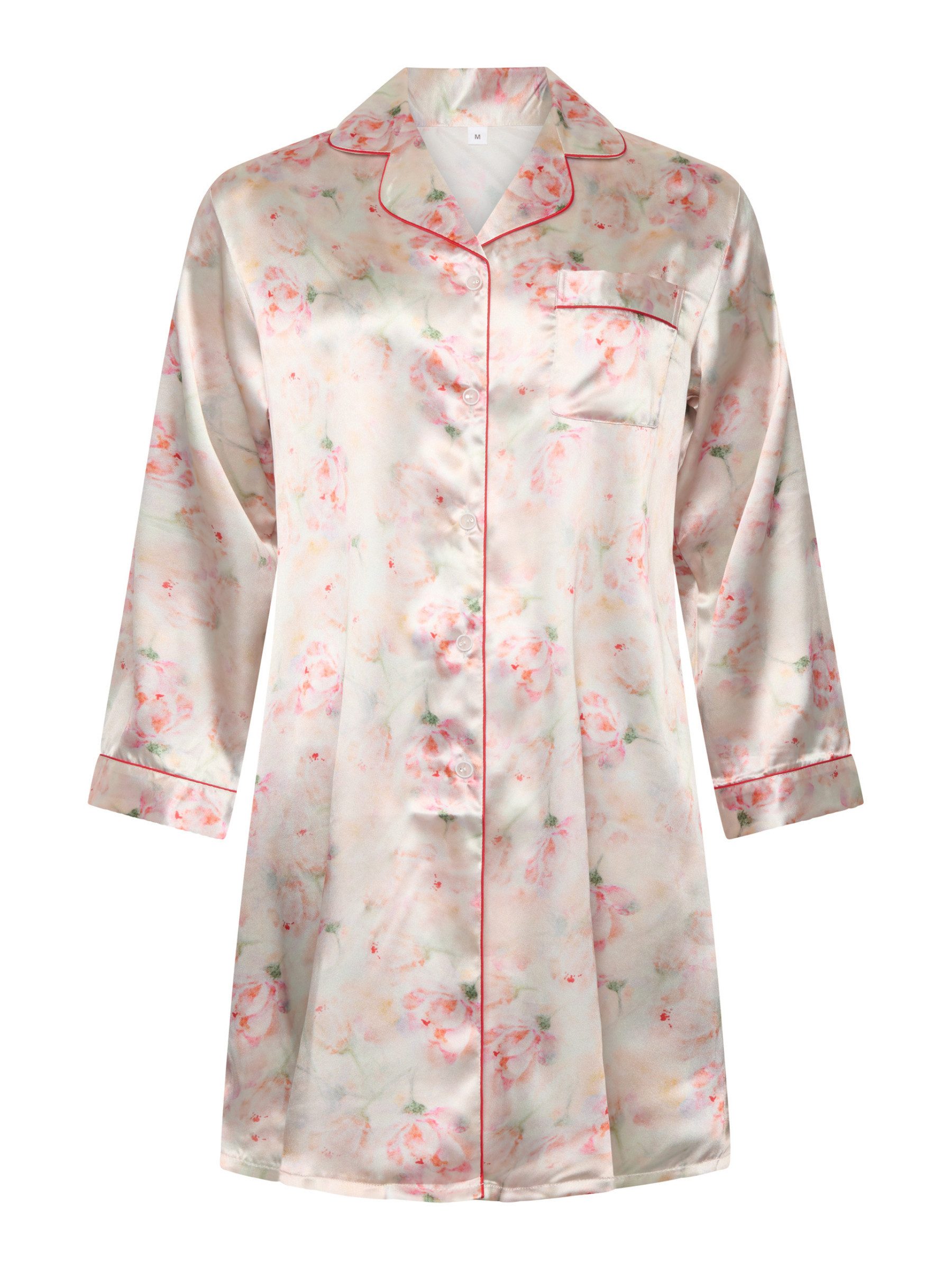 Orchibelle Nachthemd Leichte Nachtwäsche – Damen Morgenmantel aus Satin mit günstig online kaufen