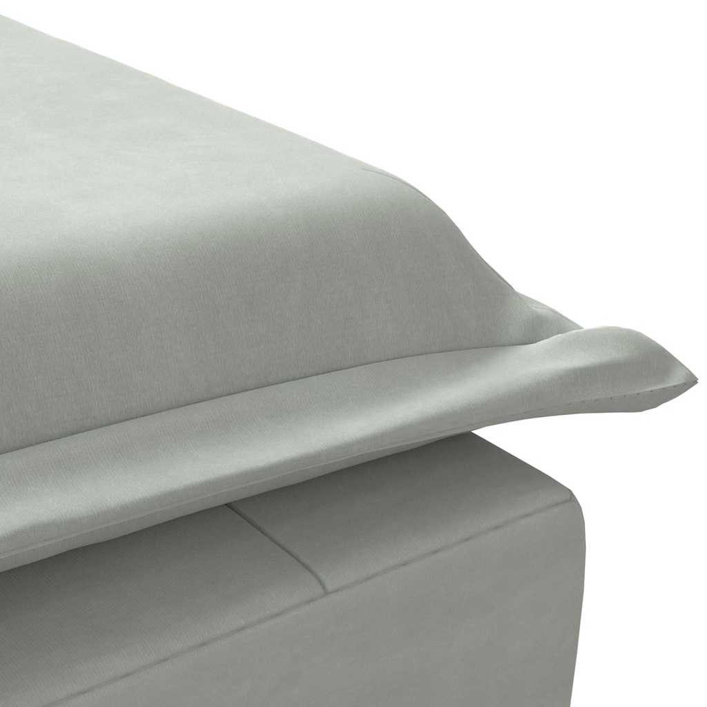 vidaXL Chaiselongue Massage-Chaiselongue mit Nackenrolle Hellgrau Samt, 1 Teile