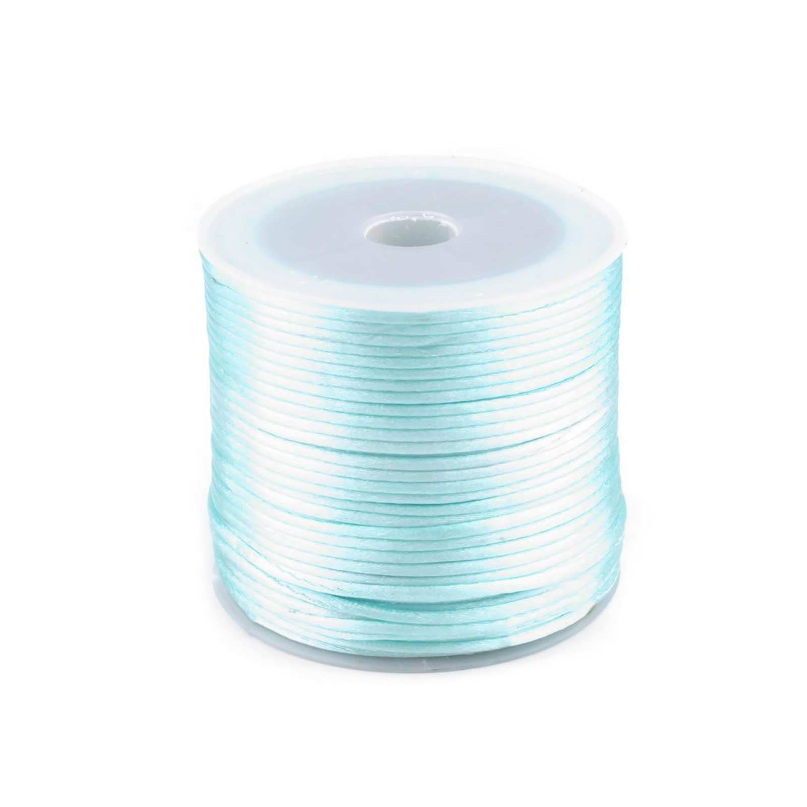 maDDma Seil 30m Satinschnur Flechtkordel Kumihimo 1mm, hellblau