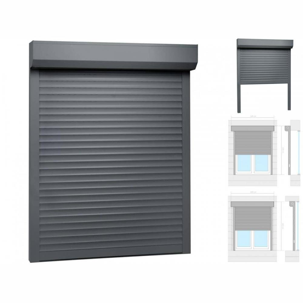 vidaXL Jalousie Rollladen Aluminium 100 x 130 cm Anthrazit