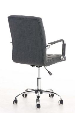 TPFLiving Bürostuhl Deal V2 mit bequemer Rückenlehne - höhenverstellbar und 360° drehbar (Schreibtischstuhl, Drehstuhl, Chefsessel, Bürostuhl XXL), Gestell: Metall chrom - Sitzfläche: Stoff grau