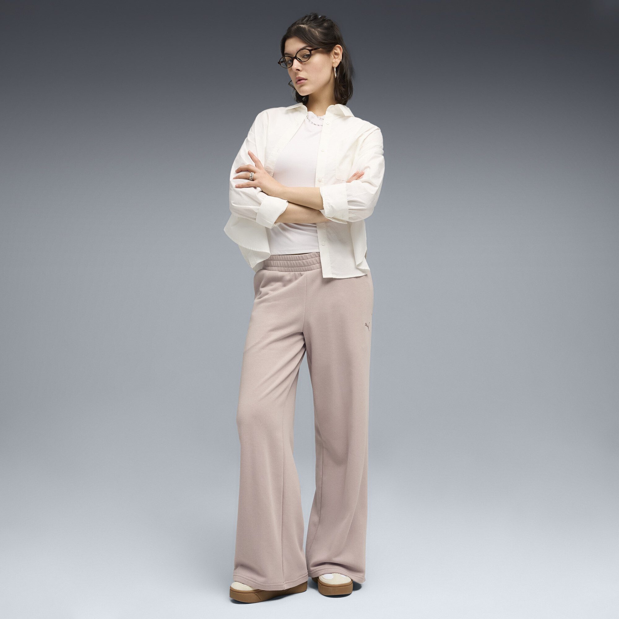 PUMA Sporthose Essentials Hose mit weitem Bein Damen