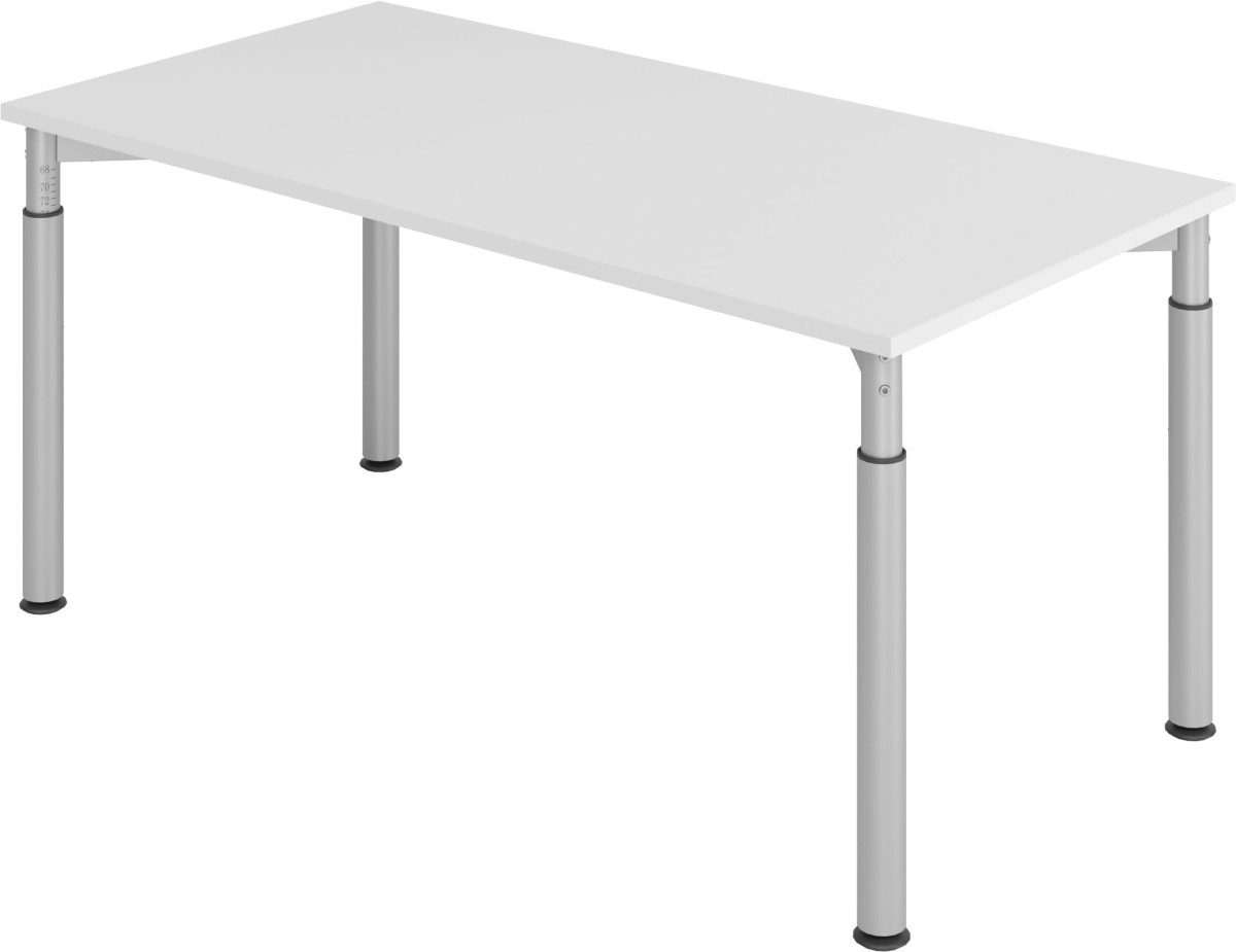 HAMMERBACHER Schreibtisch Schreibtisch 160x80cm Grau/Silber