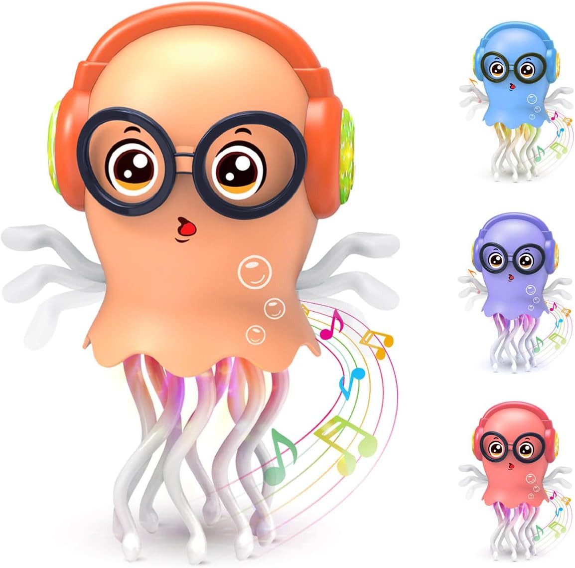 FELIXLEO Lernspielzeug Tanzendes Quallen Baby Spielzeug kriechend Licht Sound Tummy Time (1-St)