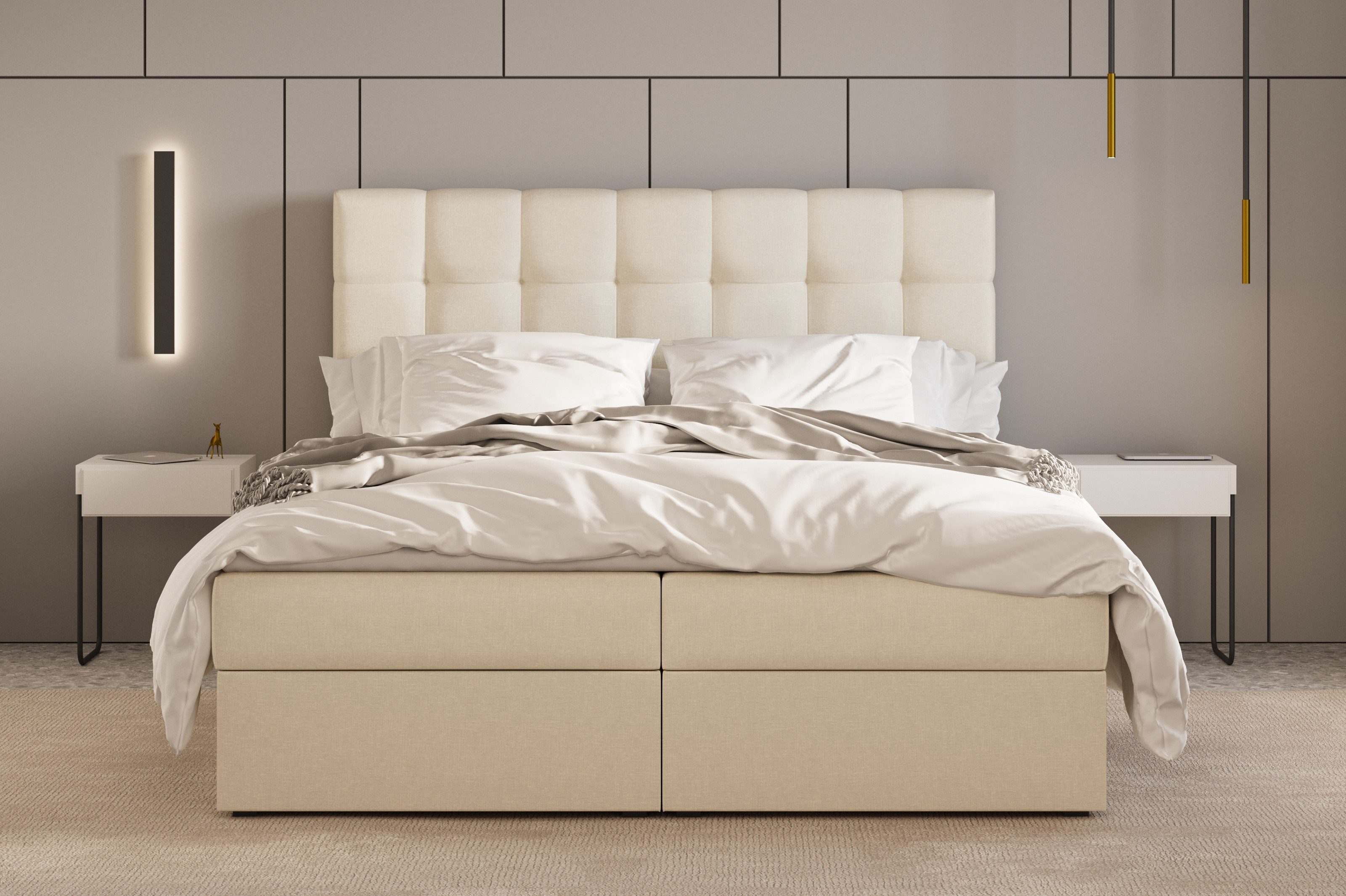 MOEBLO Boxspringbett Bett 05 (Polsterbett Kontinentalbett, Bonell, Topper, günstig online kaufen