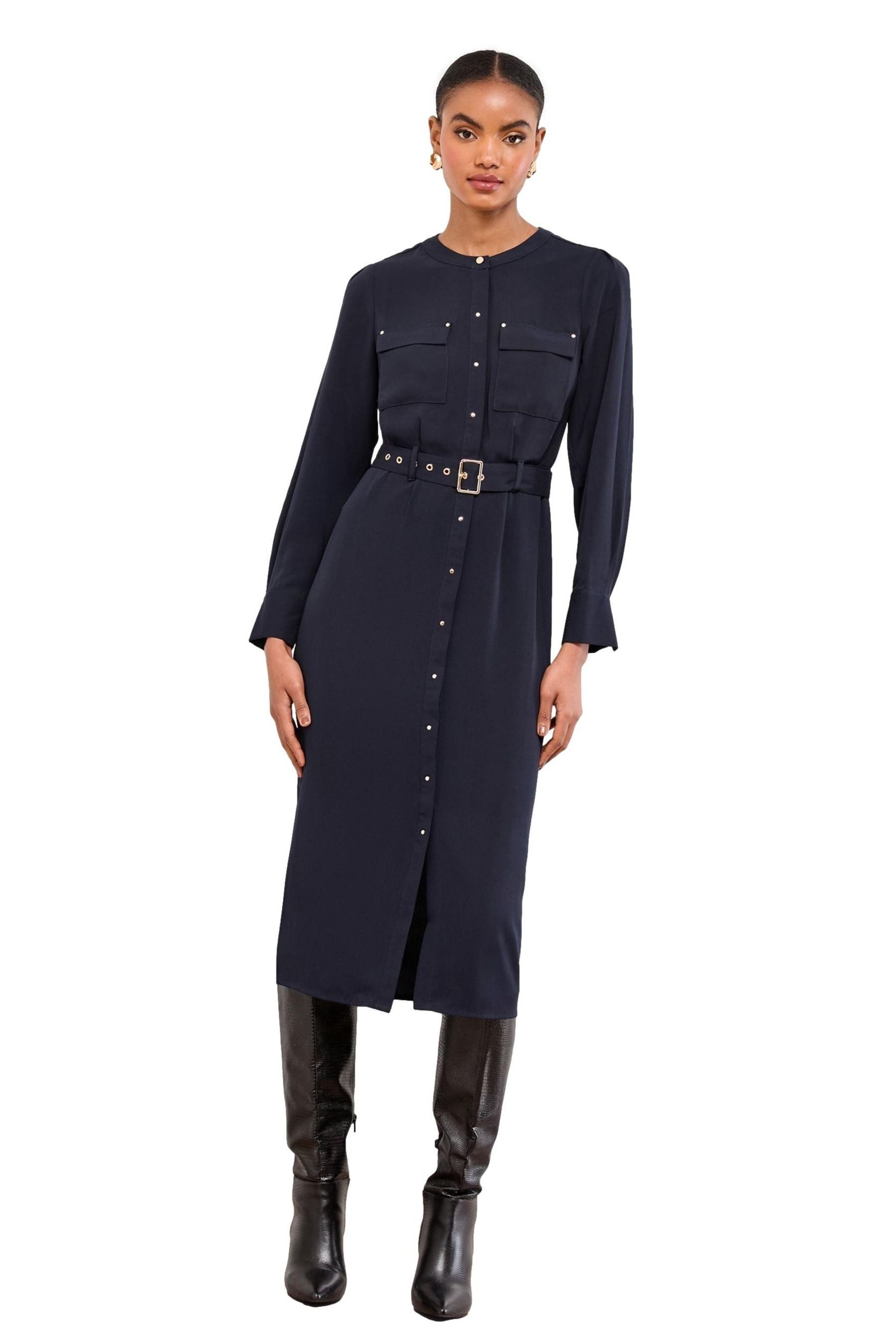 LIPSY Midikleid Lipsy Midikleid mit Knopfleiste, Petite (2-tlg)