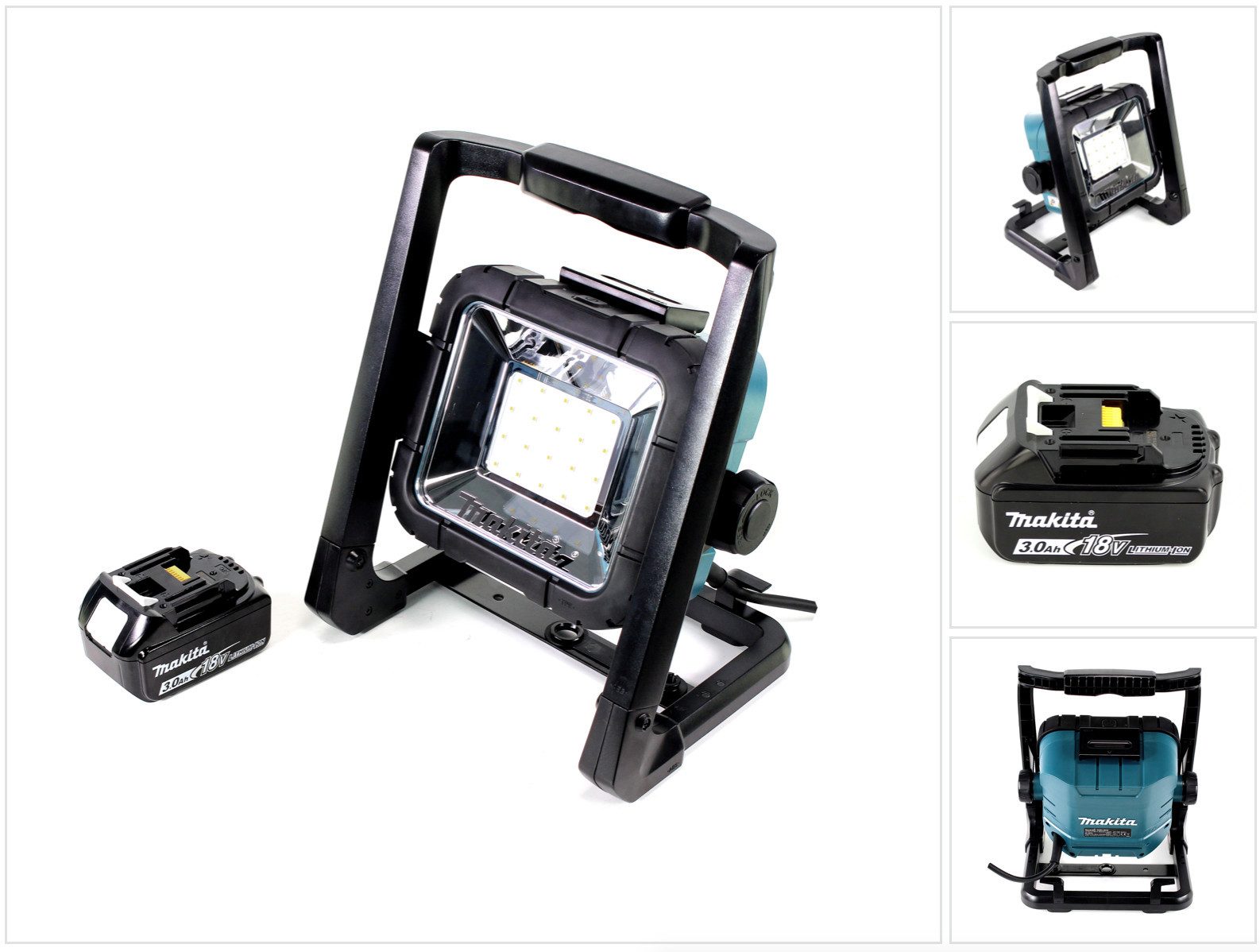 Makita Baustrahler DEADML / DML 805 LED 14,4 - 18 Volt / 230 Volt + 1x 3Ah Li-Ion Akku