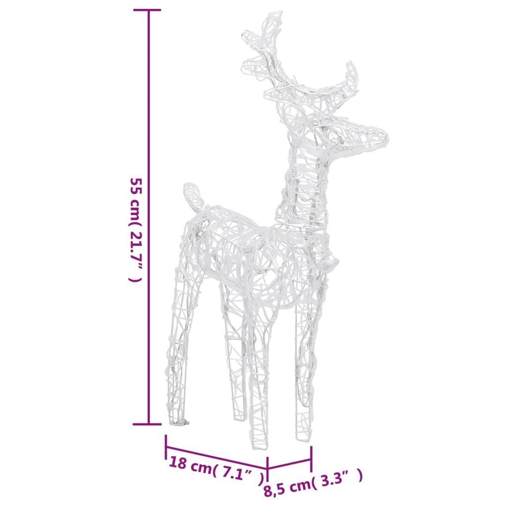 vidaXL Weihnachtsfigur LED-Rentiere 4 Stk. Warmweiß 160 LEDs Acryl (4 St)