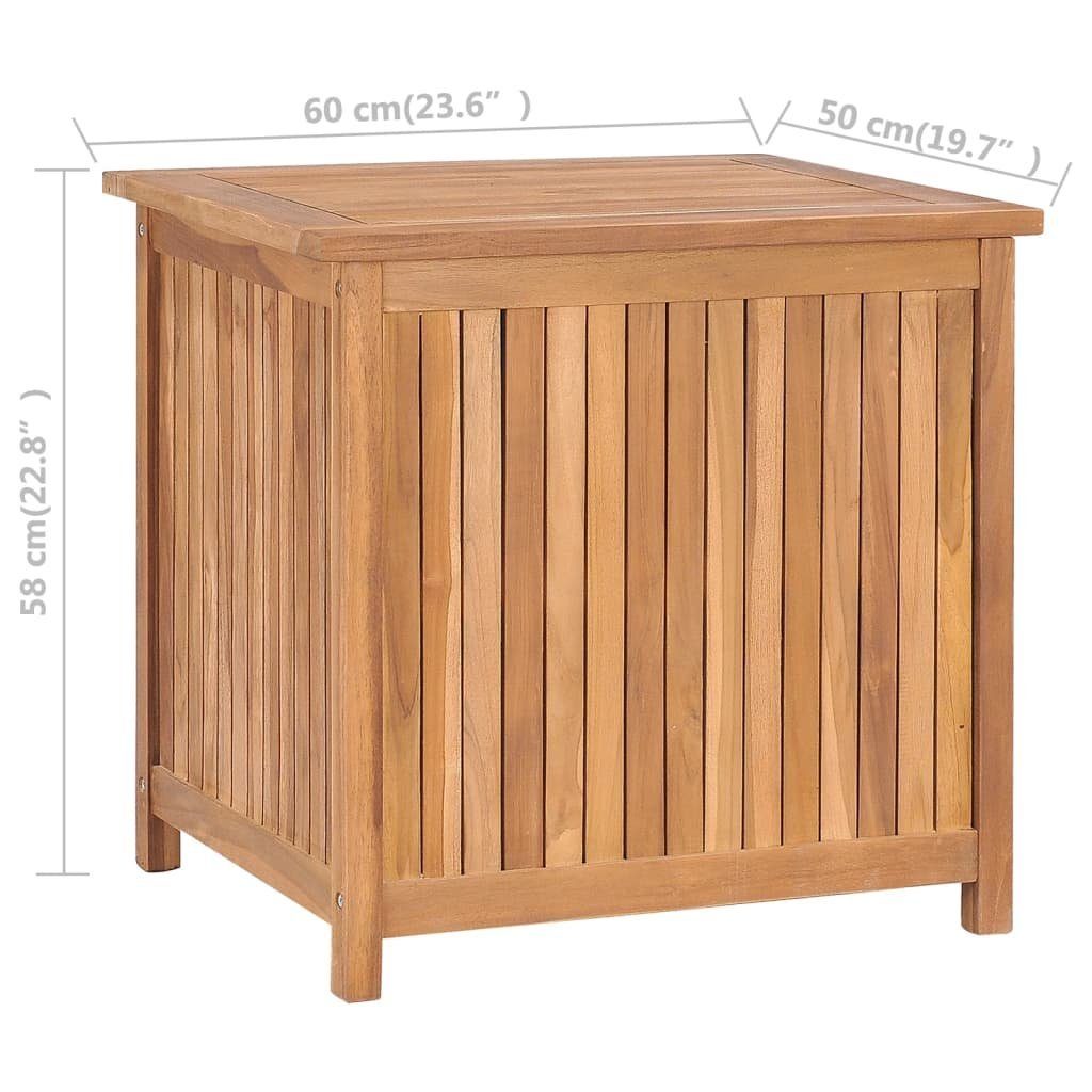 60x50x58 Teak cm Massivholz Gartenbox furnicato