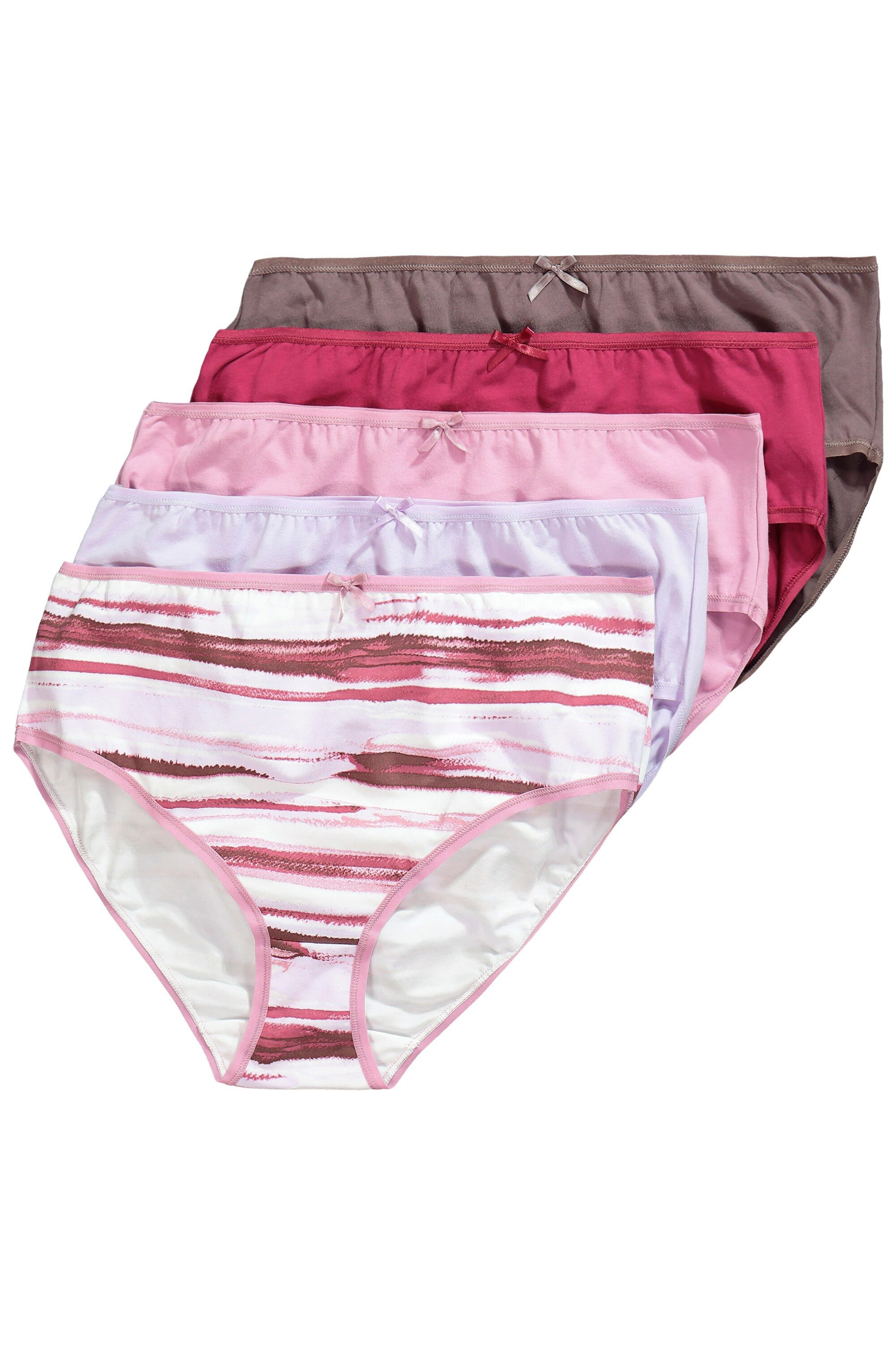 Slip Midislips 5er-Pack Marmorstreifen/uni