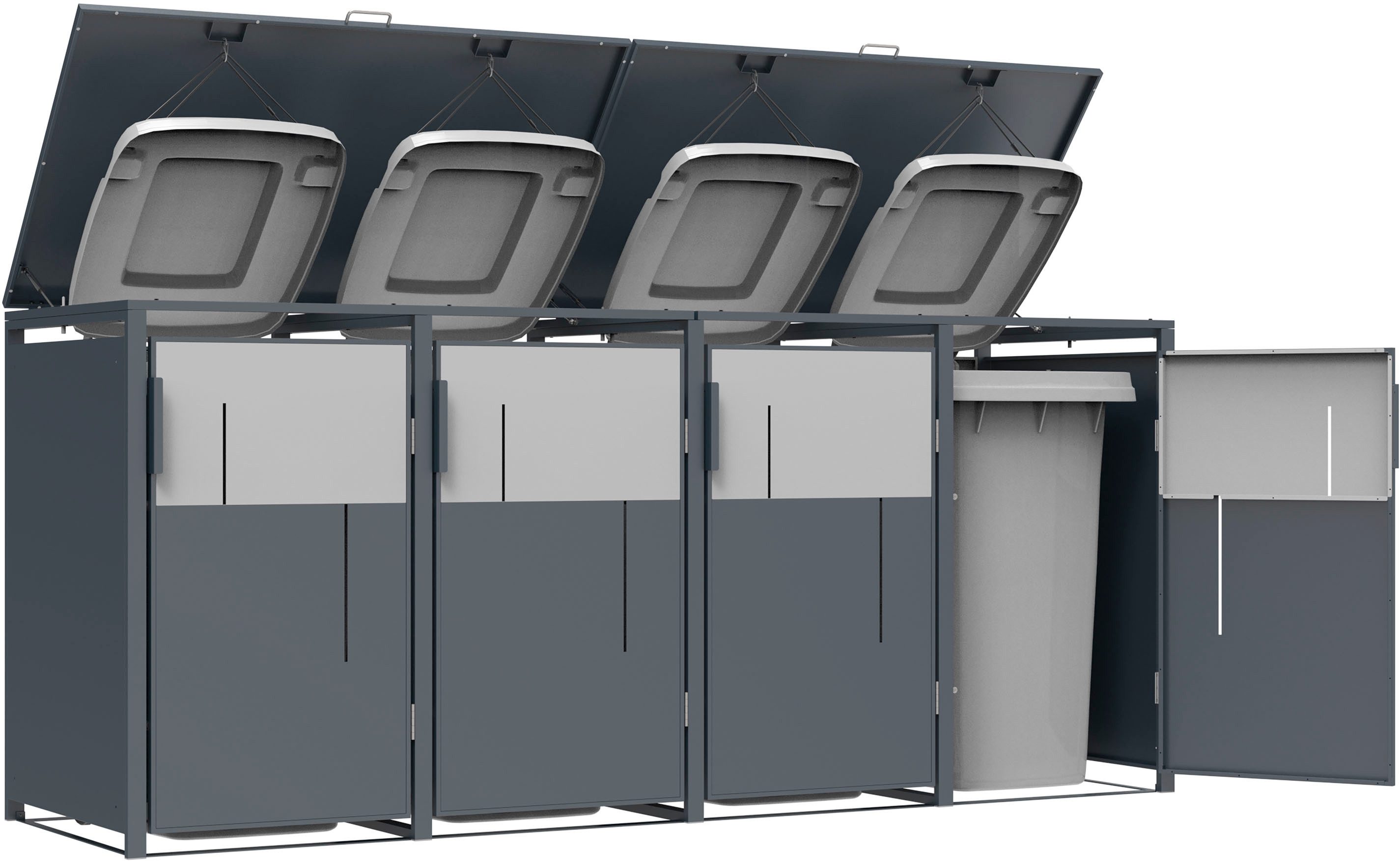 WESTMANN Mülltonnenbox Tonus 4, BxTxH: 265x80x116 cm, für 4x240 L Mülltonnen