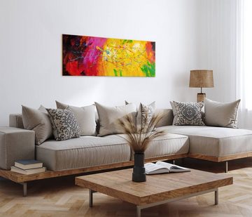 KUNSTLOFT Gemälde Lucid Dream 150x50 cm, Leinwandbild 100% HANDGEMALT Wandbild Wohnzimmer