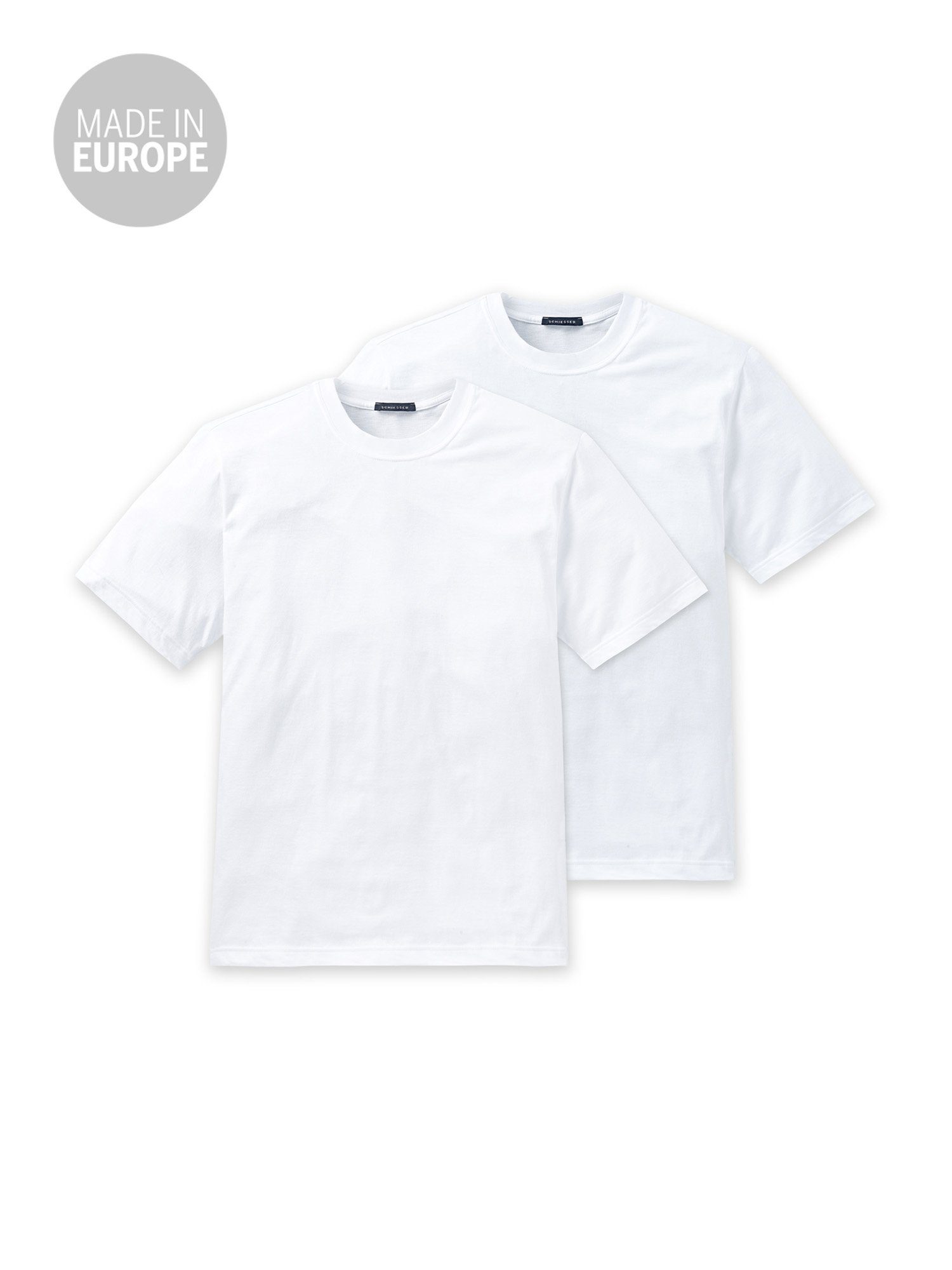 Schiesser T-Shirt 2-Pack weiss Essentials