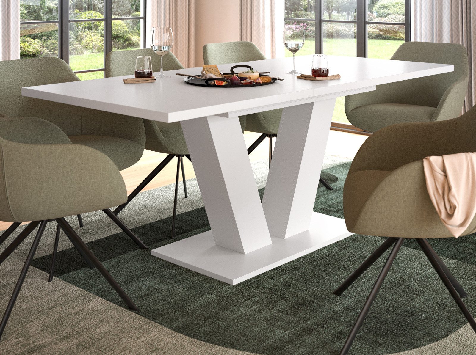 Inn.Furn Esstisch Home-X (Küchentisch in weiß, günstig online kaufen