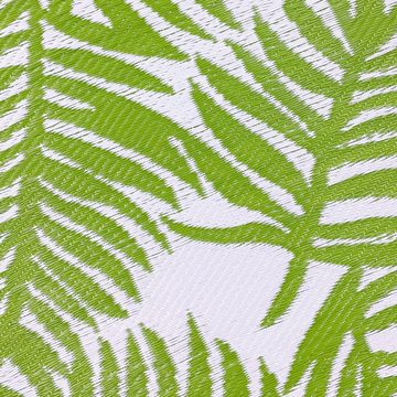 Outdoorteppich Outdoor-Teppich mit Palmenblattmuster in grün, Teppich-Traum, rechteckig