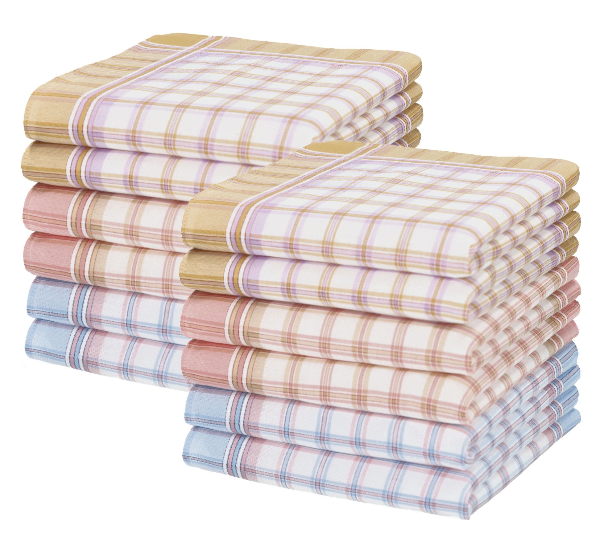 Betz Taschentuch 12 Stück Damen Stoff Taschentücher Paloma 4 Größe 28x28 cm, (Set, 12-St. 12 Taschentücher 28x28 cm), 100% Baumwolle