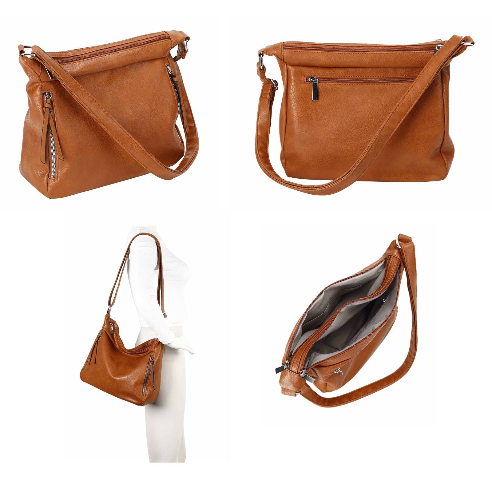 ITALYSHOP24 Schultertasche Damen Tasche Shopper Crossbody Handtasche Umhäng günstig online kaufen