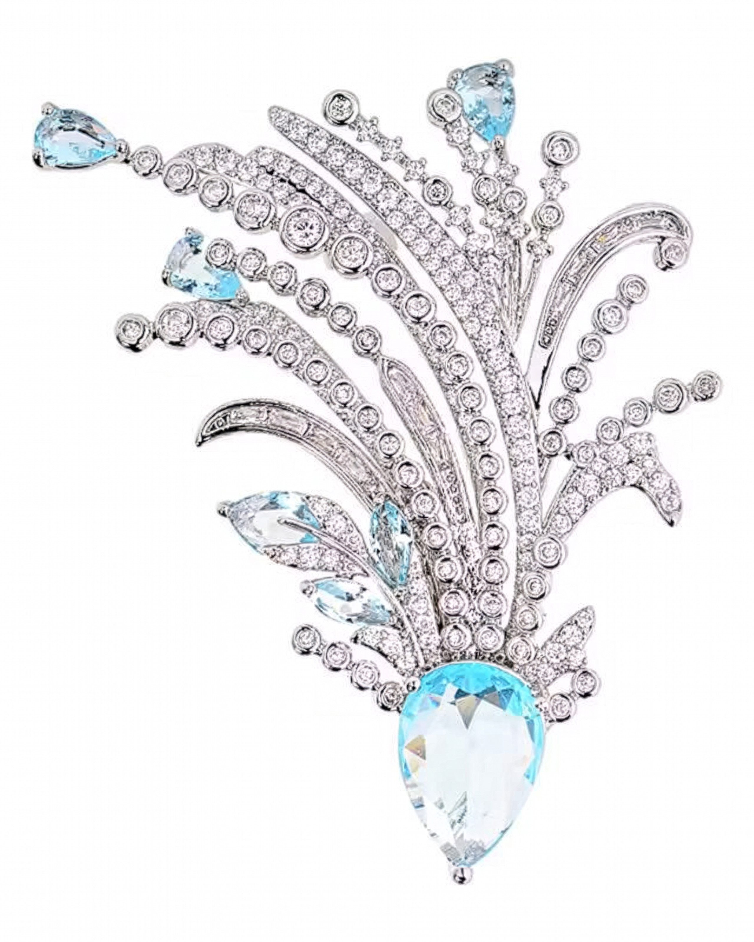 MayTree Brosche Premium "Karneval" (Stück, 1-tlg), Metallbrosche mit Zirkonia