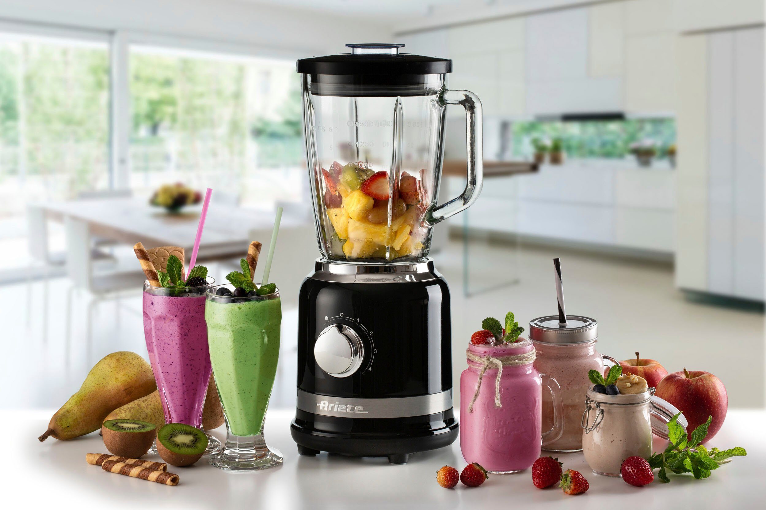 Ariete Standmixer 585BK Moderna schwarz, 1,5 L, 1000 W