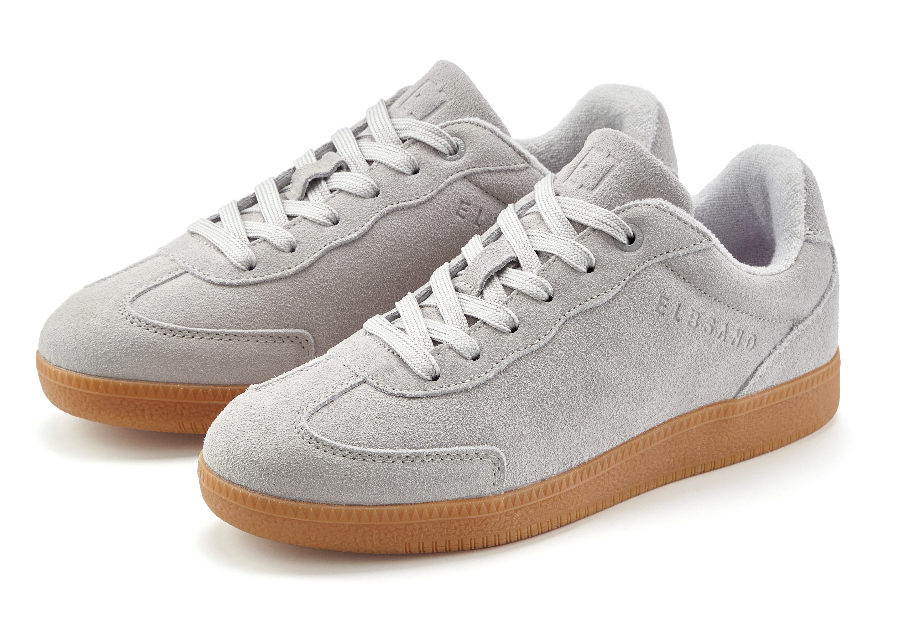 Elbsand Freizeitschuh, Schnürschuh, Turnschuh, Retro Sneaker, Lederschuh Sneaker Ledersneaker, Schnürhalbschuh aus Leder im modernen Retro Look