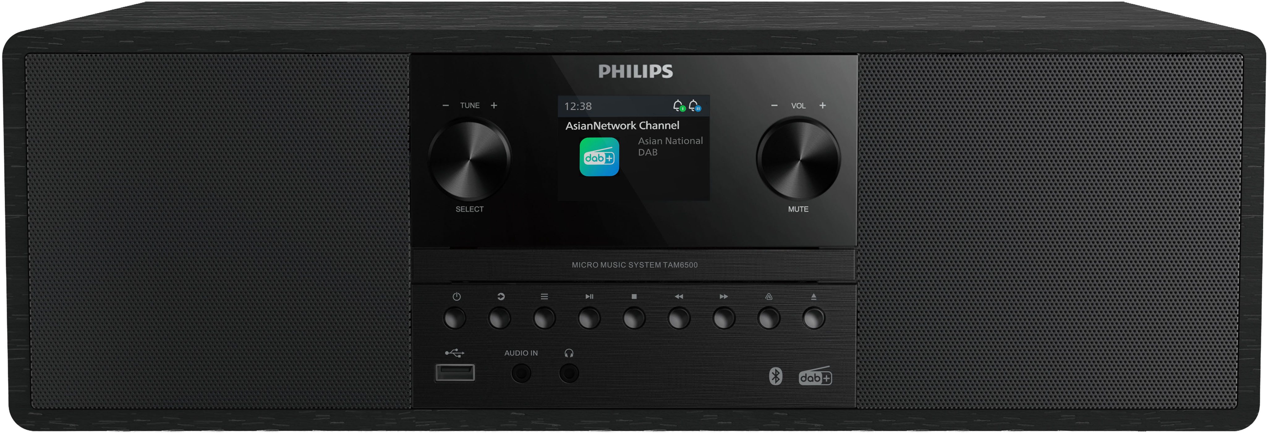 Philips TAM6500/10 Stereoanlage (Digitalradio (DAB), Automatische Senderverfolgung, UKW mit RDS, 50 W)