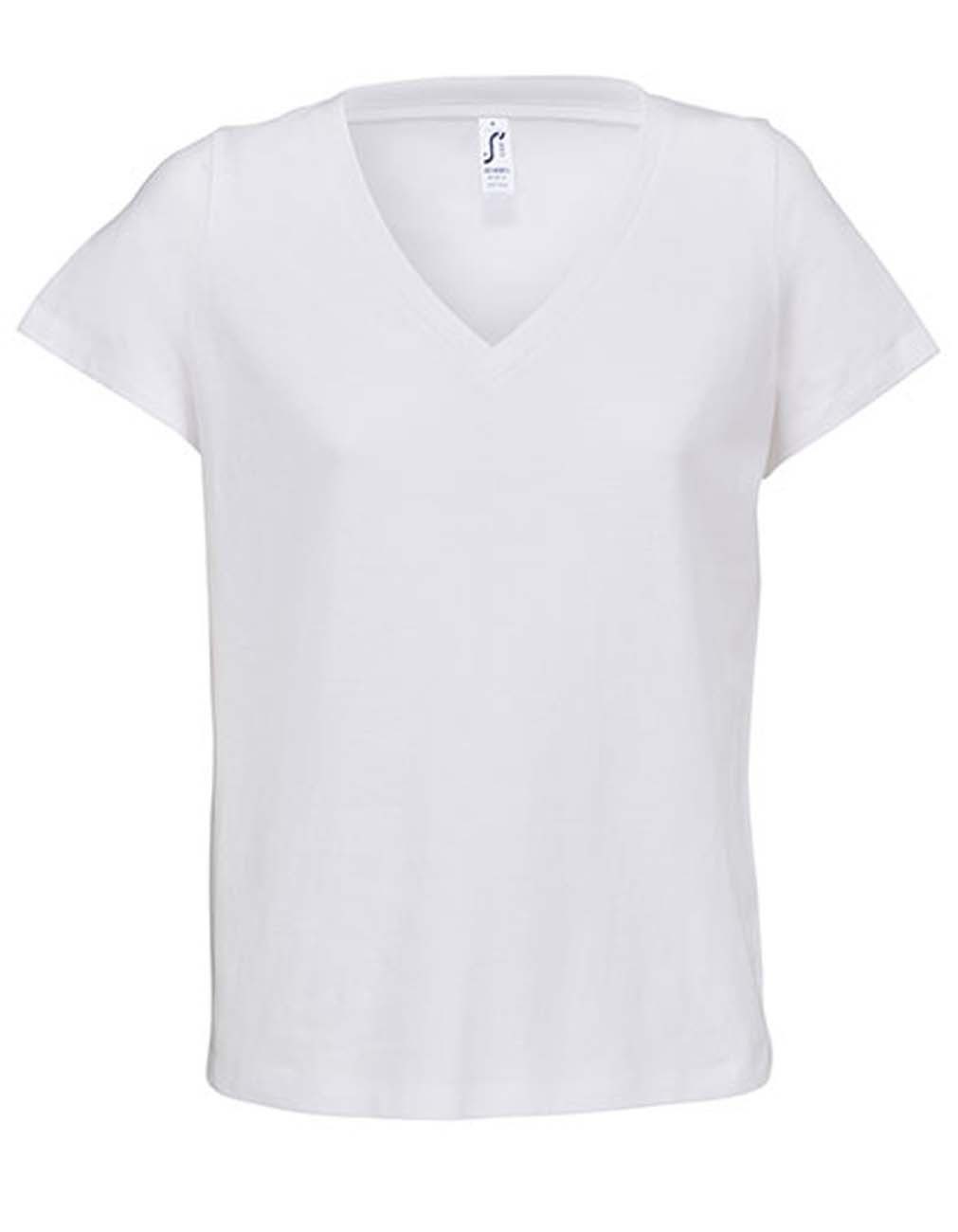SOLS T-Shirt 1er/2er Pack Damen V-Neck T-Shirt für Frauen Gr. XS bis XXL (2-tlg) aus 100% Baumwolle