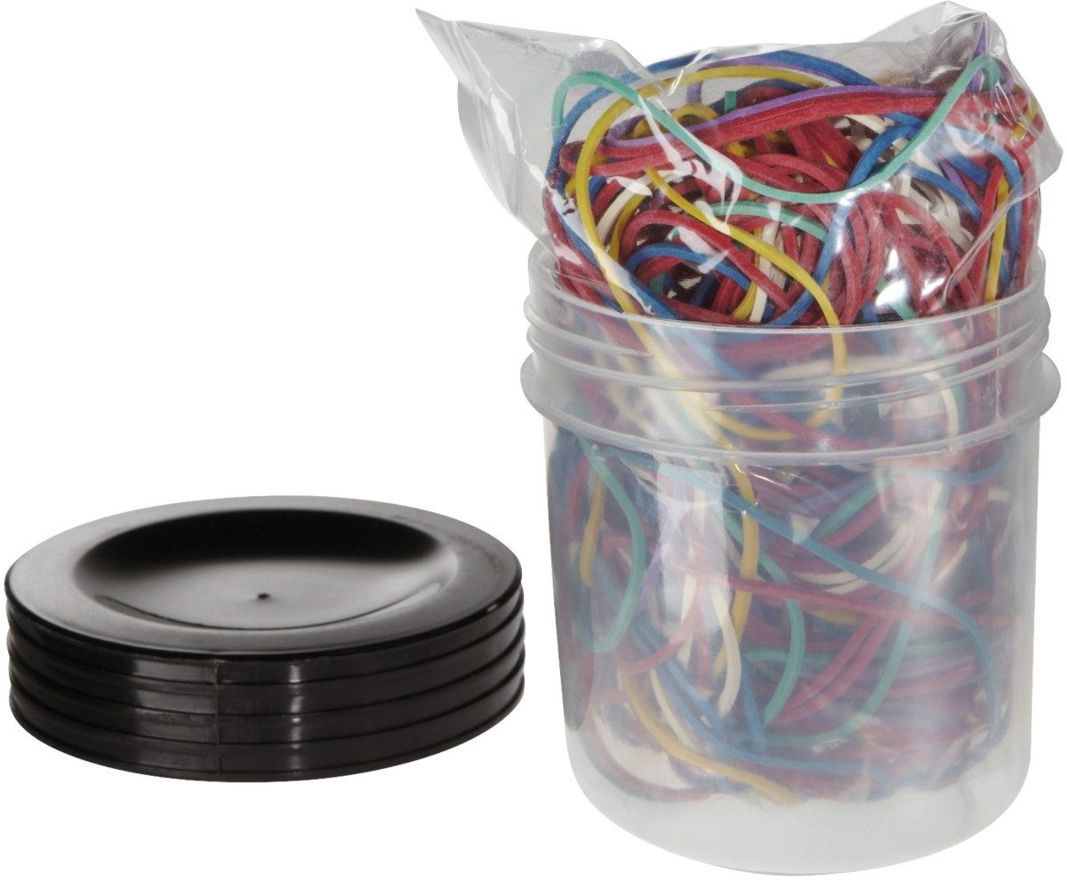 ALCO Gummibänder Gummiring 65mm Softfarben weiß/gelb/blau/lila/rot/mint 50g