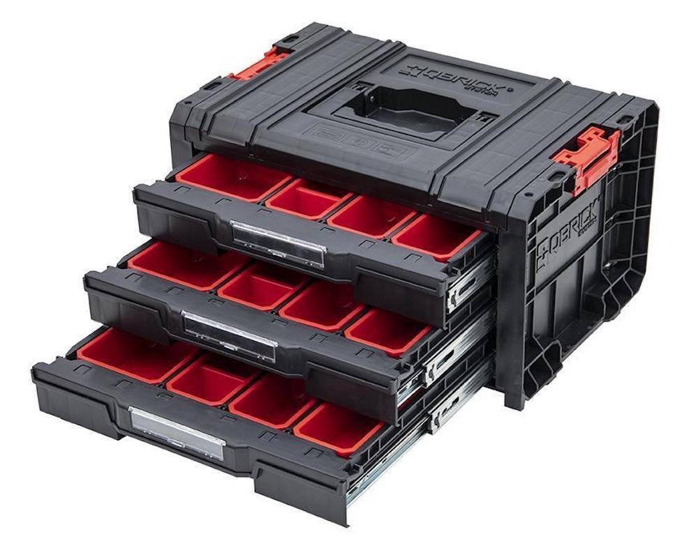 QBRICK System Инструментbox Инструментkasten PRO Toolbox mit 3 Schubladen, HxB 24,5x32cm