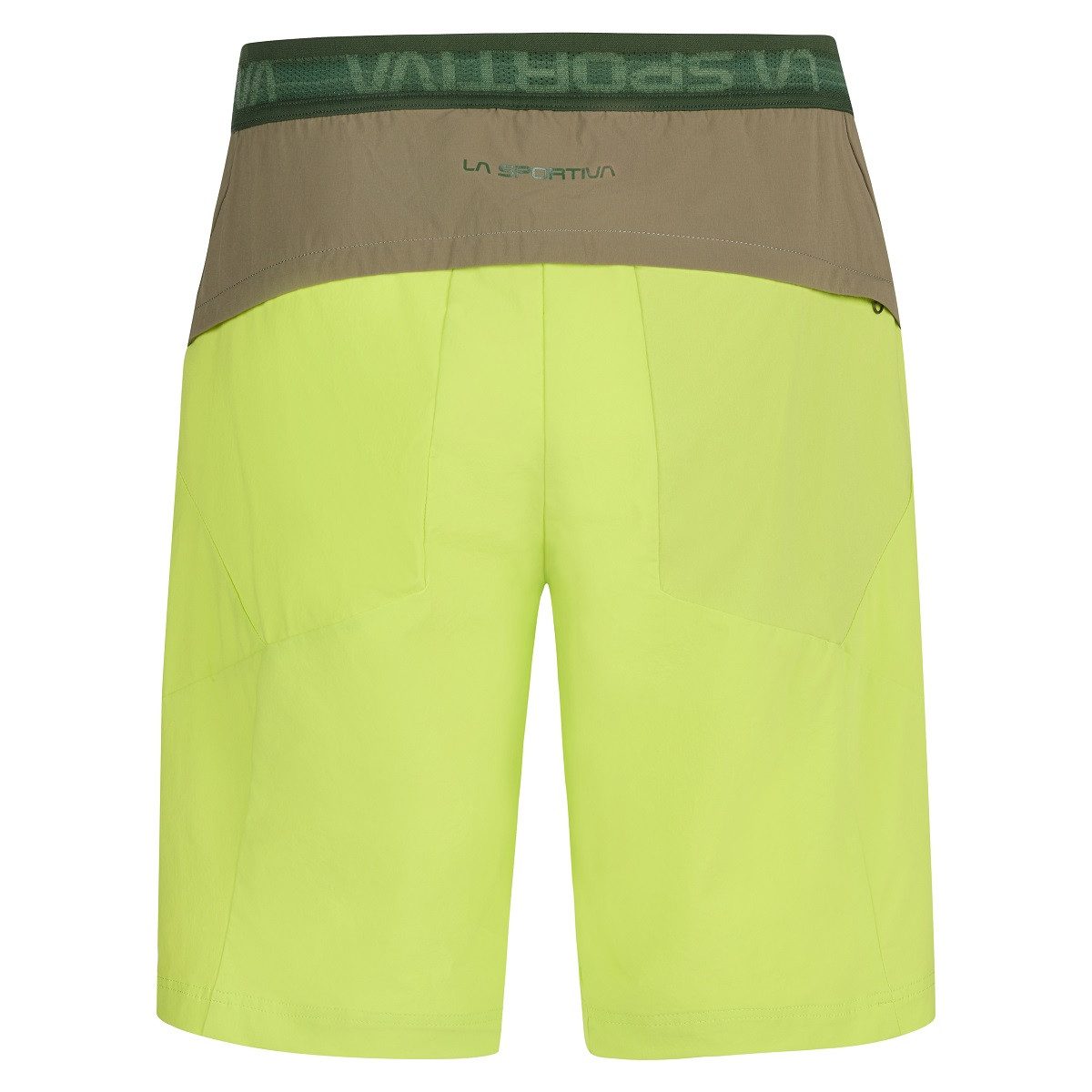 La Sportiva Trekkinghose Wanderhose Guard Short (elastischer Bund mit Kordelzug) kurz limegelb