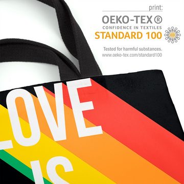 VOID Henkeltasche (1-tlg), Pride Love is Logo Schriftzug Gay pride flag parade club LGBTQ flagge