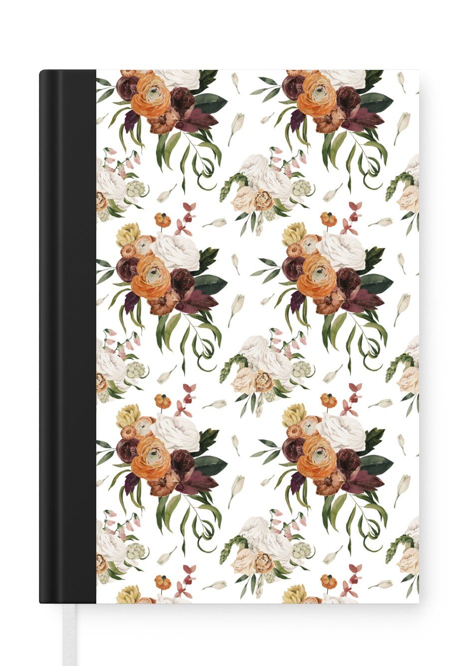 MuchoWow Notizbuch Blumen - Blumenarrangement - Farben, Journal, Merkzettel, Tagebuch, Notizheft, A5, 98 Seiten, Haushaltsbuch