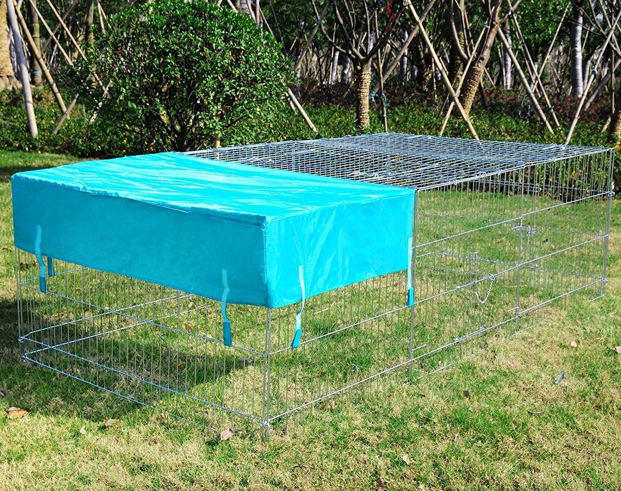 EUGAD Freigehege, mit Sonnenschutz für Kleintiere 216x65x116 cm